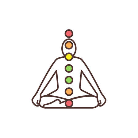 Vector of Chakra system RGB color icon. - ID:1-166105684 - Royalty Free ...