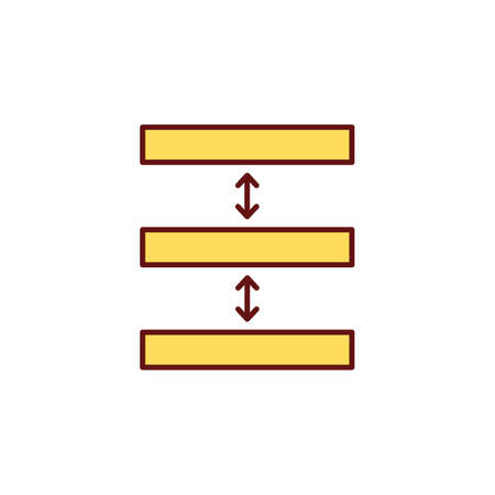 Keeping safe distance RGB color icon. Safe-distance barriers between employees workstations. Covid-19 transmission stopping. Guard shields. Physical distancing measure. Isolated vector illustrationのイラスト素材