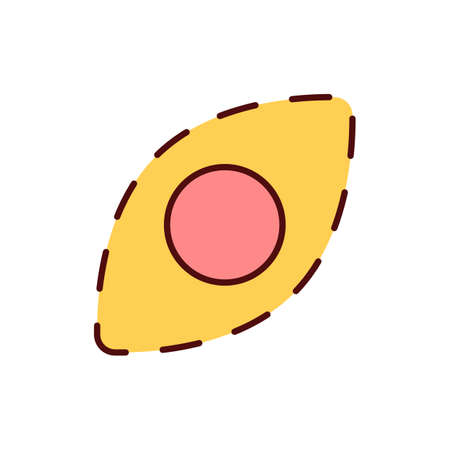 Excisional skin surgery RGB color icon. Lesion excision. Removing malignant moles and tumor growths. Skin biopsy. Melanoma treatment. Abnormal cells surgical removal. Isolated vector illustrationのイラスト素材