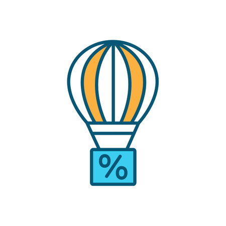 Balloon mortgage RGB color icon. Paying off full house loan balance in lump sum. Fixed-rate deal. Balloon payment. Car, home buying. Saving money on mortgage remittance. Isolated vector illustrationのイラスト素材