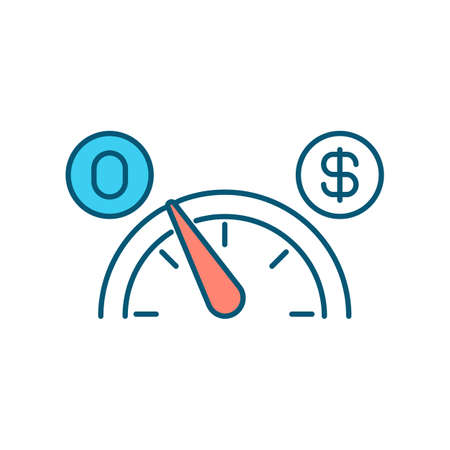 Means test RGB color icon. Financial distress. Welfare payments. Family needs and resources investigation. Identifying requirements for financial assistance. Isolated vector illustrationのイラスト素材