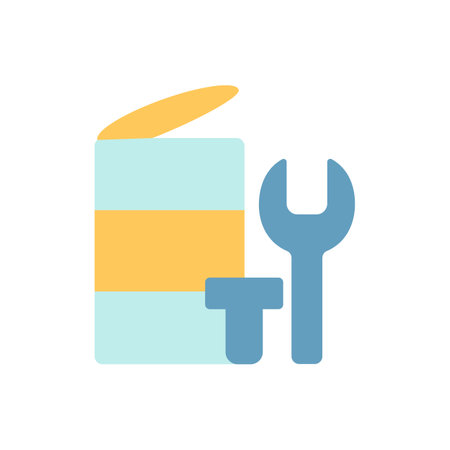 Metal waste vector flat color icon. Scrap iron and aluminum components. Drink cans. Spent battery casings. Ferrous metals. Cartoon style clip art for mobile app. Isolated RGB illustrationのイラスト素材