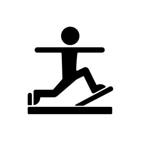 Pilates black glyph icon. Online fitness self improvement item. Physical and cultural stabilization workout. Art method movement control. Silhouette symbol on white space. Vector isolated illustrationのイラスト素材