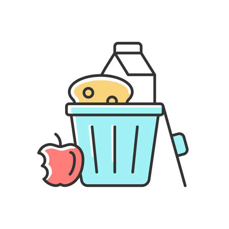 Food Misuse Rgb Color Icon Excessive Nutrition And Addictive Overeating Poverty And Hunger Issue Food Imbalance In World Isolated Vector Illustration Simple Filled Line Drawingの素材 Fy ストックフォトのamanaimages Plus