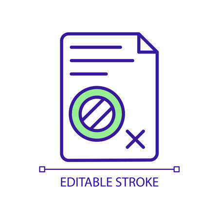 Mandatory vaccination RGB color icon. Controlling covid and variants spread. Compulsory vaccine doses. Vaccination regulation. Isolated vector illustration. Simple filled line drawing. Editable strokeのイラスト素材