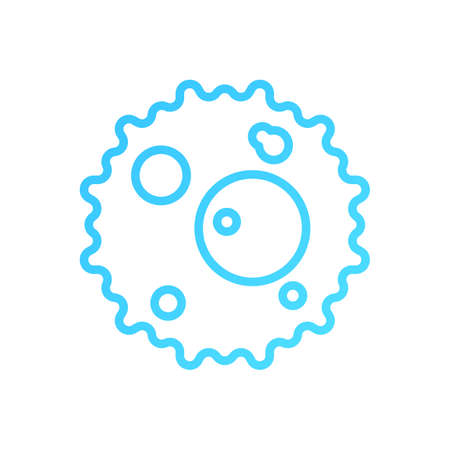 Plant cell gradient linear vector icon. Particle and component of living organism. Botany, biology. microorganism. thin line color symbol. Modern style pictogram. Vector isolated outline drawingのイラスト素材