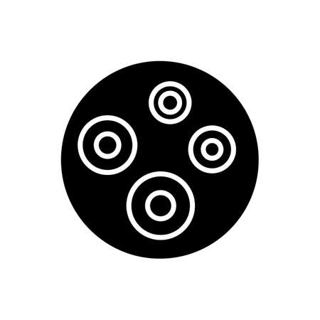 Acne black glyph icon. Dermatology problem. Skin irritation and pimples. Puberty skin issue. Healing and treatment. Silhouette symbol on white space. solid pictogram. Vector isolated illustrationのイラスト素材