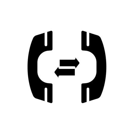 Business communication via phone black glyph icon. customer interaction. Discuss deals, sales. telephone conversation. Silhouette symbol on white space. solid pictogram. Vector isolated illustrationのイラスト素材