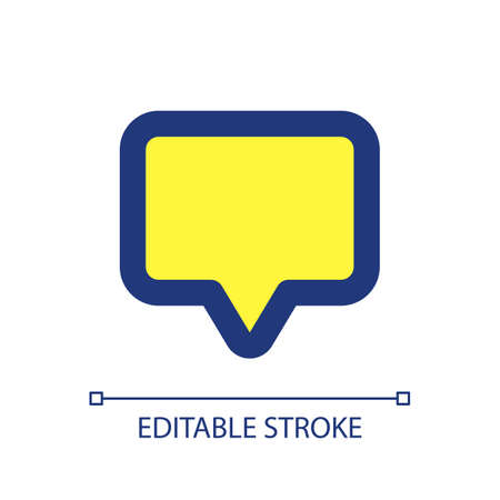 Leave note pixel perfect RGB color ui icon. social media notification. message. Simple filled line element. GUI, UX design for mobile app. Vector isolated pictogram. Editable stroke. Arial font used