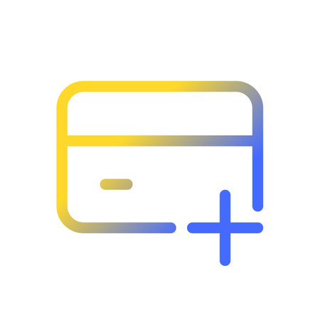 Open new bank account pixel perfect gradient linear ui icon. payment card. financial operations. Line color user interface symbol. Modern style pictogram. Vector isolated outline illustrationのイラスト素材
