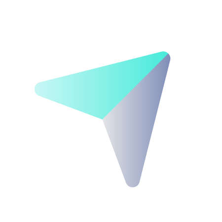 Sharing post flat gradient color ui icon. paper plane. Button for social media. Sending message. simple filled pictogram. GUI, UX design for mobile application. Vector isolated RGB illustrationのイラスト素材
