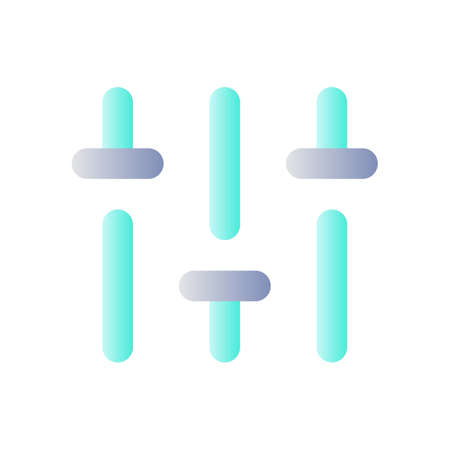 Vertical adjustment flat gradient color ui icon. sound control. volume bar. Music level adjust. simple filled pictogram. GUI, UX design for mobile application. Vector isolated RGB illustrationのイラスト素材