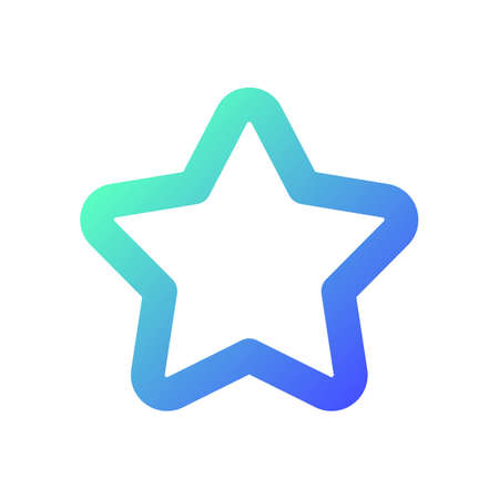 Star pixel perfect gradient linear ui icon. Favorite page mark. positive feeling. Adding bookmark. Line color user interface symbol. Modern style pictogram. Vector isolated outline illustrationのイラスト素材