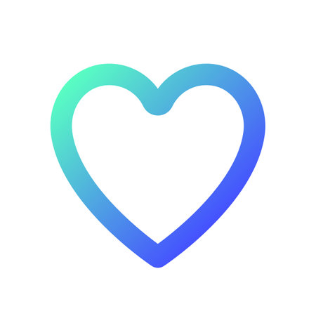 Heart pixel perfect gradient linear ui icon. Like button. expressing love. Sharing reaction. Line color user interface symbol. Modern style pictogram. Vector isolated outline illustrationのイラスト素材
