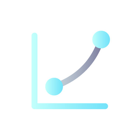 Curves tool flat gradient color ui icon. Contrast, tone balance. photo editor. Photography retouch. simple filled pictogram. GUI, UX design for mobile application. Vector isolated RGB illustrationのイラスト素材