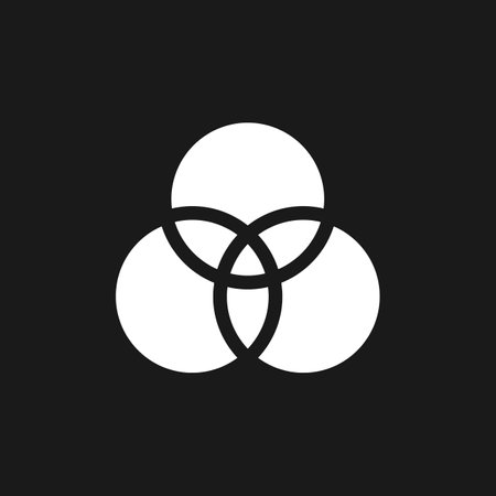 Color adjustment dark mode glyph ui icon. Simple filled line element. user interface design. White silhouette symbol on black space. Solid pictogram for web, mobile. Vector isolated illustrationのイラスト素材