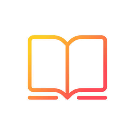 Book pixel perfect gradient linear ui icon. online bookstore. Buy, sell ebooks. E-commerce business. Line color user interface symbol. Modern style pictogram. Vector isolated outline illustrationのイラスト素材