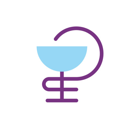 Bowl of Hygieia flat color ui icon. pharmaceutical symbol. Emblem of pharmacology. medicine. Simple filled element for mobile app. Colorful solid pictogram. Vector isolated RGB illustrationのイラスト素材
