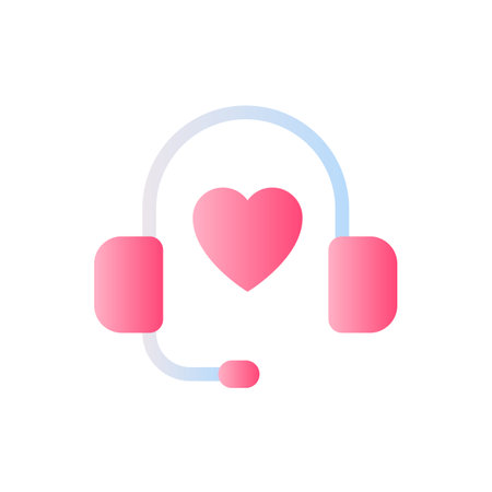 Clinical call center flat gradient two-color ui icon. hospital helpdesk service. emergency. simple filled pictogram. GUI, UX design for mobile application. Vector isolated RGB illustrationのイラスト素材