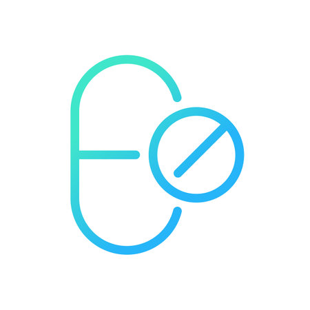 Dosage form pixel perfect gradient linear ui icon. tablet and capsule. pharmaceutical remedy. Line color user interface symbol. Modern style pictogram. Vector isolated outline illustrationのイラスト素材