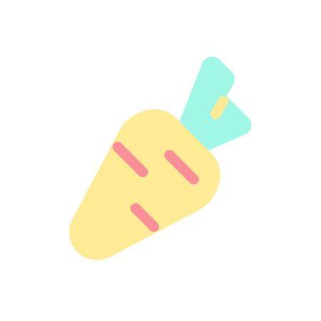Carrot flat color ui icon. health product. Nutritious vegetable. organic food. autumn harvest. Simple filled element for mobile app. Colorful solid pictogram. Vector isolated RGB illustrationのイラスト素材