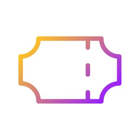 Ticket booking pixel perfect gradient linear ui icon. Voucher for customer. Passenger and event pass. Line color user interface symbol. Modern style pictogram. Vector isolated outline illustrationのイラスト素材