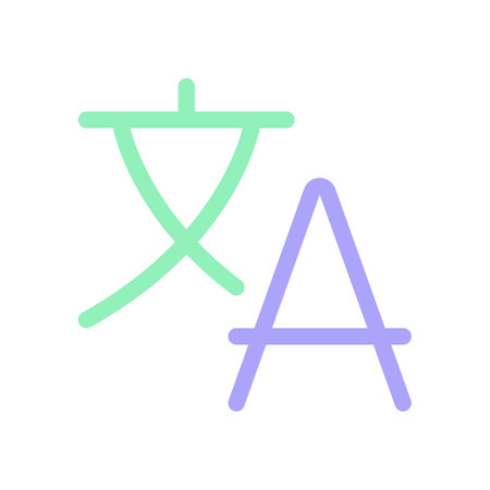 Translate text flat color ui icon. foreign language. communication. machine translation. Simple filled element for mobile app. Colorful solid pictogram. Vector isolated RGB illustrationのイラスト素材