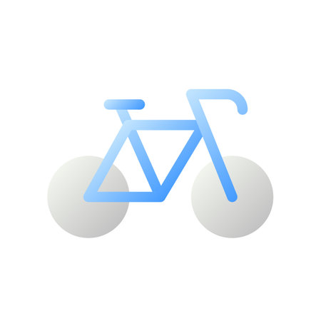 Bicycle flat gradient two-color ui icon. riding bike. rental service. transportation mode. simple filled pictogram. GUI, UX design for mobile application. Vector isolated RGB illustrationのイラスト素材