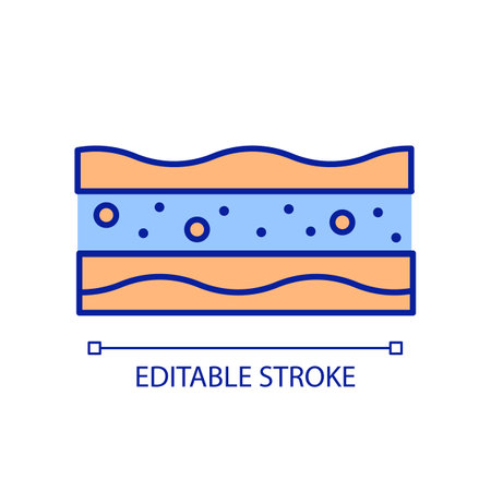 Groundwater sources RGB color icon. Underground water supplies protection. Aqua in ecosystem. liquid flow. Isolated vector illustration. Simple filled line drawing. editable strokeのイラスト素材