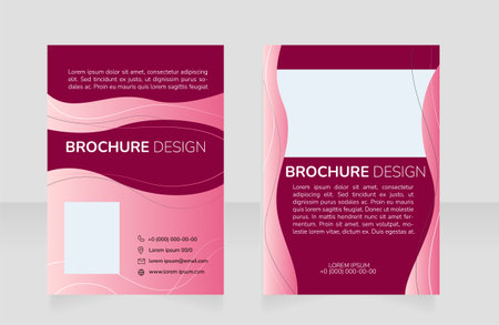 Improving women health blank brochure design. Template set with copy space for text. Premade corporate reports collection. Editable 2 paper pages. Nunito Bold, ExtraLight, Light fonts usedのイラスト素材