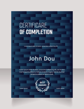 Coding course certificate design template. Vector diploma with customized copyspace and borders. Printable document for awards and recognition. Smooch Sans Light, Bold, Arial Regular fonts usedのイラスト素材