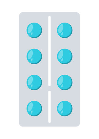 Blister package vector design element. Abstract customizable symbol for infographic with blank copy space. Editable shape for instructional graphics. Visual data presentation componentのイラスト素材