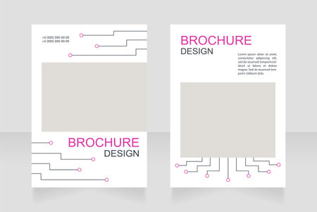 Building of contemporary power system blank brochure design. Template set with copy space for text. Premade corporate reports collection. Editable 2 paper pages. Arial, Myriad Pro fonts usedのイラスト素材