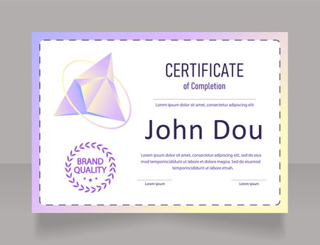 Class certificate design template. Vector diploma with customized copyspace and borders. Printable document for awards and recognition. Bahnschrift Semi-Light Condensed, Arial Regular fonts usedのイラスト素材