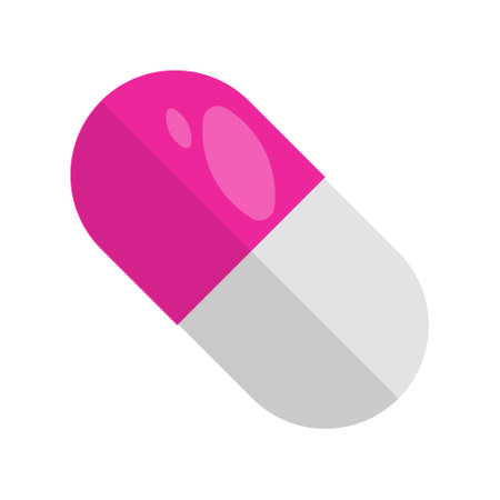 Capsule form of medication vector design element. Abstract customizable symbol for infographic with blank copy space. Editable shape for instructional graphics. Visual data presentation componentのイラスト素材