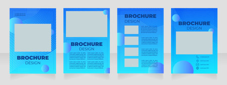 Modern artist trade show blank brochure layout design. Vertical poster template set with empty copy space for text. Premade corporate reports collection. Editable flyer paper pagesのイラスト素材