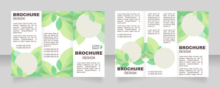 Sustainable energy sources for homes trifold brochure template design. Zigzag folded leaflet set with copy space for text. Editable 3 panel flyers. Arial Black, Regular fonts usedのイラスト素材