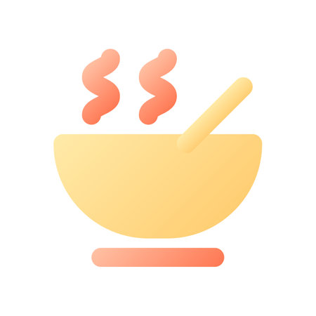 Dinner pixel perfect flat gradient color ui icon. Meal included. Paid hotel service. Restaurant. simple filled pictogram. GUI, UX design for mobile application. Vector isolated RGB illustrationのイラスト素材