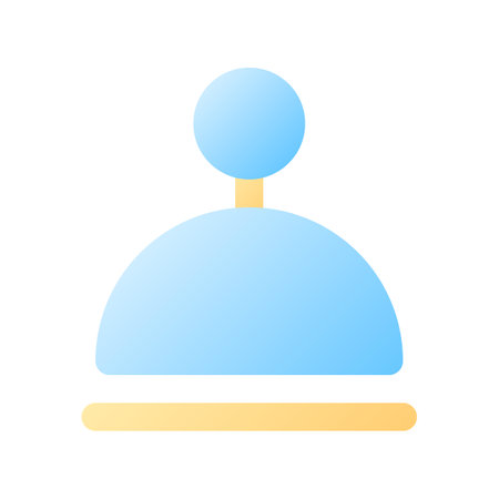 In room dining pixel perfect flat gradient color ui icon. Order meal to room. Hotel service. simple filled pictogram. GUI, UX design for mobile application. Vector isolated RGB illustrationのイラスト素材