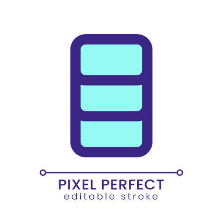 Data and storage management pixel perfect RGB color ui icon. cache. Simple filled line element. GUI, UX design for mobile app. Vector isolated pictogram. Editable stroke. Poppins font usedのイラスト素材
