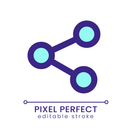 Share pixel perfect RGB color ui icon. send link. messenger communication. Simple filled line element. GUI, UX design for mobile app. Vector isolated pictogram. Editable stroke. Poppins font usedのイラスト素材