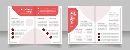 Court and law bifold brochure template design. Half fold booklet mockup set with copy space for text. Editable 2 paper page leaflets. Secular One Regular, Rajdhani-Semibold, Arial fonts usedのイラスト素材