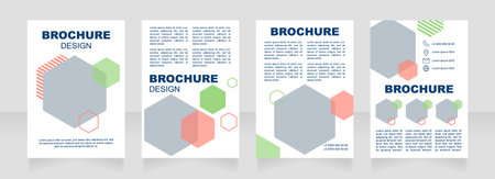 Health industry blank brochure design. health care and medicine. Template set with copy space for text. Premade corporate reports collection. Editable 4 paper pages. Myriad Pro, Arial fonts usedのイラスト素材