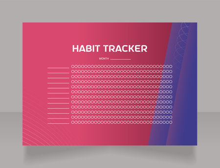 Habit tracker worksheet design template. Printable goal setting sheet. Editable time management sample. Scheduling page for organizing personal tasks. Astro Space Regular, Saira Light fonts usedのイラスト素材