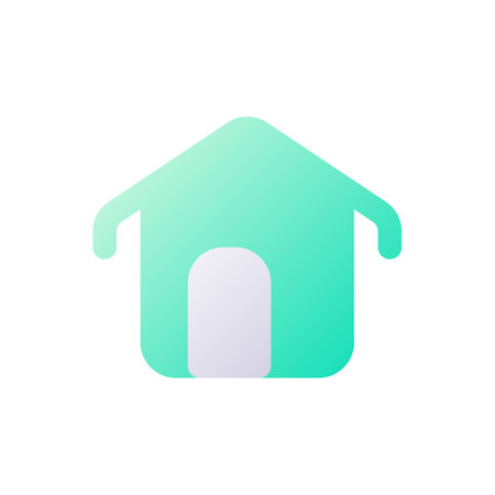 House pixel perfect flat gradient two-color ui icon. homepage button. App interactive element. simple filled pictogram. GUI, UX design for mobile application. Vector isolated RGB illustrationのイラスト素材