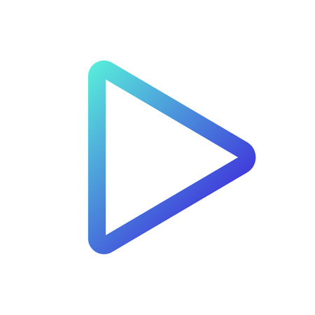 Play pixel perfect gradient linear ui icon. multimedia player control. Start music and video...