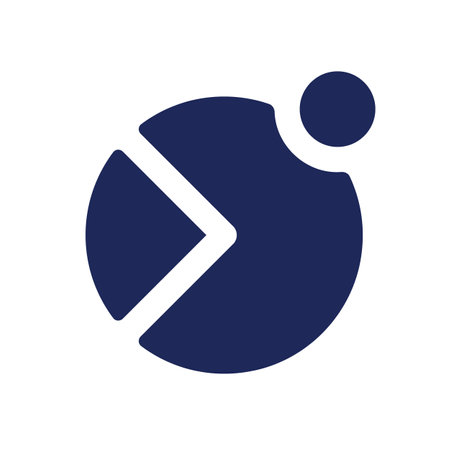 Notification from analytic app black glyph ui icon. Pie chart. user interface design. Silhouette symbol on white space. Solid pictogram for web, mobile. isolated vector illustrationのイラスト素材