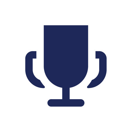 Champion cup black glyph ui icon. Winner Award. Victory in tournament User interface design. Silhouette symbol on white space. Solid pictogram for web, mobile. isolated vector illustrationのイラスト素材