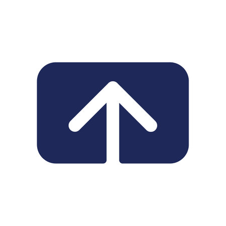 Upload black glyph ui icon. Send digital file via messenger. Share data online. user interface design. Silhouette symbol on white space. Solid pictogram for web, mobile. isolated vector illustrationのイラスト素材