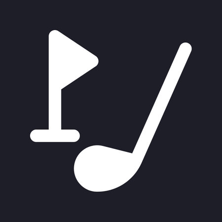 Golf driver and cup tag dark mode glyph ui icon. Equipment for sports games. user interface design....